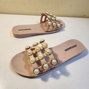 Steve Madden Women's Pearl Embellished Sandals - Cream